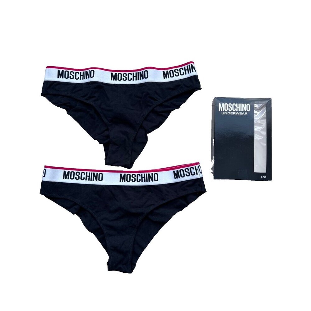 Moschino Underwear 2-Pack Brazilian Brief Black ( US 10/L )